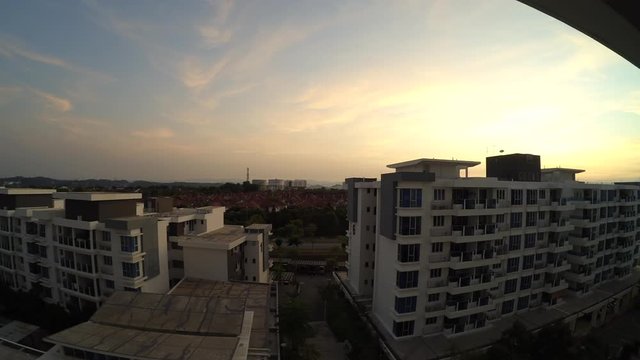 Bangi, Malaysia - April 16, 2020: Bandar Seri Putra sunrise during MCO or movement control order to fight covid 19.