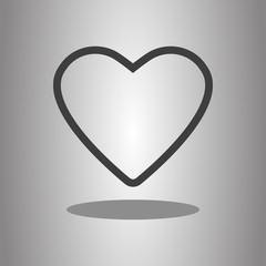 Heart vector simple icon. Flat desing
