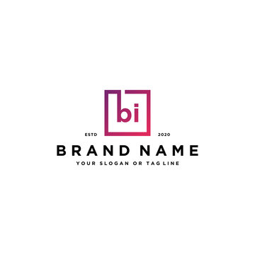 Letter Bi Logo Design Vector