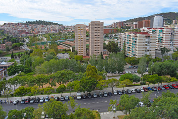 Fototapeta na wymiar Hebrón Valley Park, Barcelona distrito España