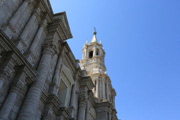 Detail of the cathedral of Arequipa