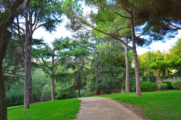 Fototapeta na wymiar Parque del laberinto de Horta en Barcelona España