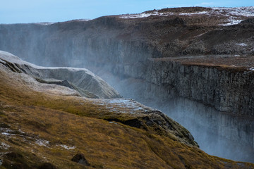 Fototapeta na wymiar Dettofoss waterfall in northeast Iceland