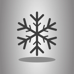 Snowflake simple icon. Flat desing
