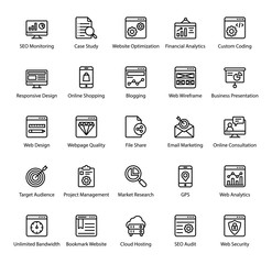 
Seo and Web Line Icons Pack 
