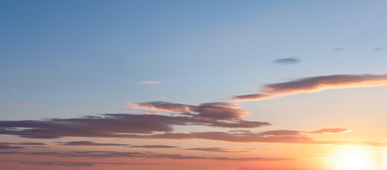 Sonne am Abendhimmel