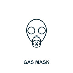Gas Mask icon from work safety collection. Simple line element Gas Mask symbol for templates, web design and infographics