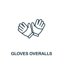 Gloves Overalls icon from work safety collection. Simple line element Gloves Overalls symbol for templates, web design and infographics