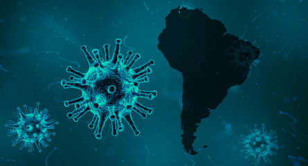 World pandemic of coronavirus, South America - 350856769