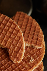 Waffle / dark food photography