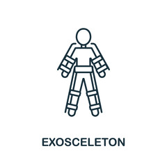 Exoskeleton icon from 3d printing collection. Simple line Exoskeleton icon for templates, web design and infographics