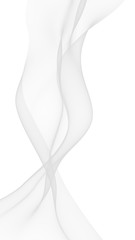 White abstract background. Fluttering white scarf. Waving on wind white fubric. 3D illustration