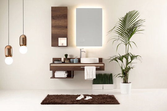 modern wood design bath and interior design. for home, hotel office