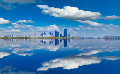 Obraz premium CBD Urban Landscape of Suzhou Industrial Park, Jiangsu Province, China