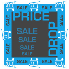 Price Drop Blue Grey Sale Square 