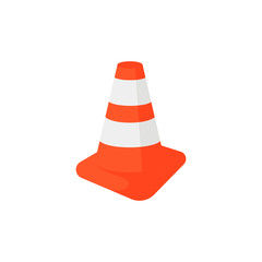 Under construction signal illustration. Warning, cone, traffic. Construction concept. Can be used for topics like site, building work, safety