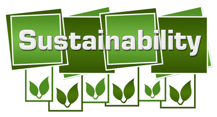 Sustainability Green Leaves Squares Boxes 