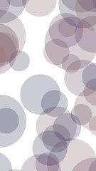 Translucent circles on a white background. 3D illustration