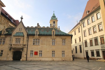 Fototapeta premium Widok na centrum Bratysławy jest stolicą Słowacji