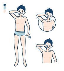 simple underwear man_cry