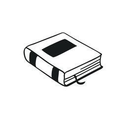Hand drawn illustration book. Creative ink art work. Actual cozy vector drawing notebook