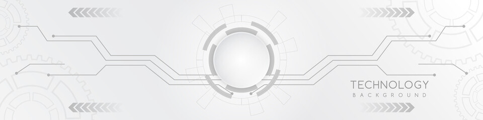 Obraz premium Abstract technology background with various technological elements. Innovative concept of high-tech communications. The concept of digital technology and engineering.