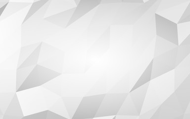 White abstract background. Lowpoly backdrop. Crumpled paper. 3D illustration