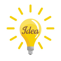 Light lamp creative idea with bulb for website and promotion banners. Effective thinking concept. Bulb icon with innovation idea. Vector business illustration concept