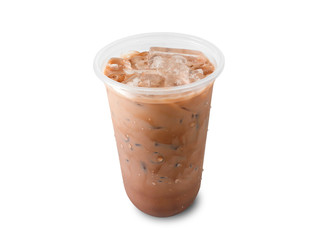 Iced chocolate in takeaway cup