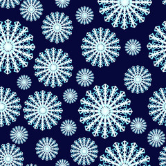 seamless pattern with snowflakes. Winter background for christmas or new year design. Template for packaging, invitation and textile