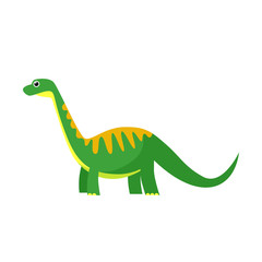 Green and yellow dinosaur illustration. Creature, colored, animal. Nature concept. illustration can be used for topics like history, school, kid books