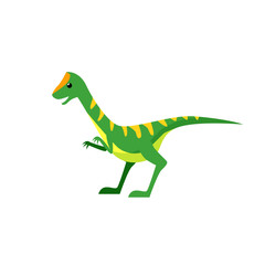 Green dinosaur illustration. Creature, colored, animal. Nature concept. illustration can be used for topics like history, school, kid books