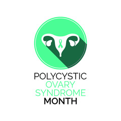 Vector illustration on the theme of Polycystic Ovarian syndrome (PCOS) awareness month observed each year during September.