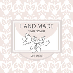 Natural and hand made home cosmetic package.