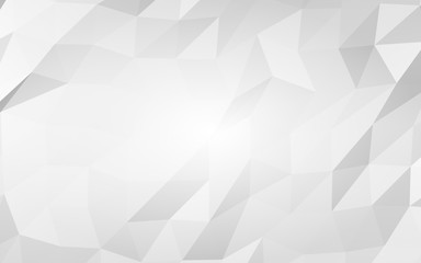 White abstract background. Lowpoly backdrop. Crumpled paper. 3D illustration