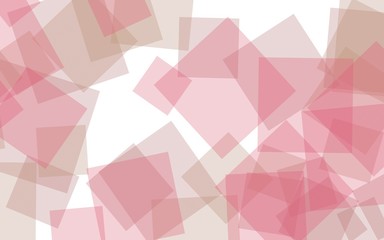 Multicolored translucent squares on white background. 3D illustration