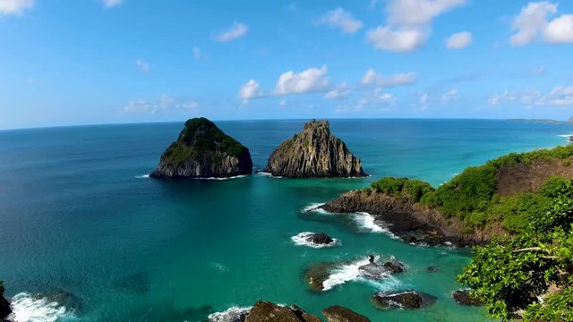 Dois irm&atilde;os island in Fernando do Noronha in Sancho View Point.