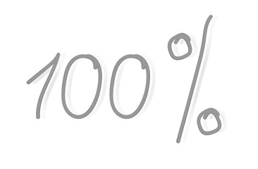 Obraz premium percent sign isolated on white