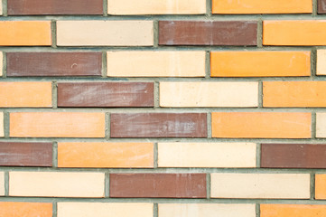 multicolored brick wall for background