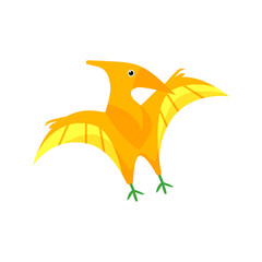 Pterodactyl illustration. Creature, colored, animal. Nature concept. illustration can be used for topics like history, school, kid books © PCH.Vector