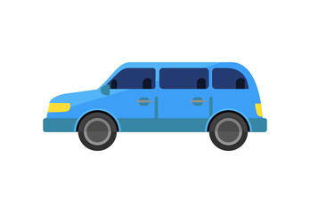 Blue estate-car body illustration. Auto, lifestyle, travel. Transport concept. illustration can be used for topics like road, travelling, city