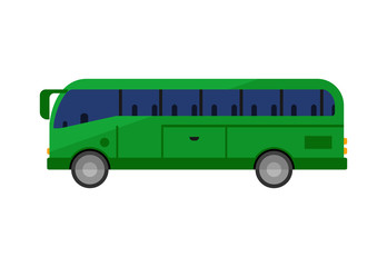 Green autobus illustration. Auto, lifestyle, travel. Transport concept. illustration can be used for topics like road, travelling, city