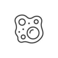 Bubbles and foam line outline icon