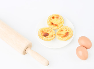 Egg tart, traditional Portuguese dessert