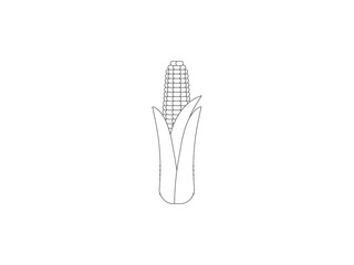 Corn, breakfast, food. Vector illustration, flat design.