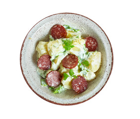 BBQ chorizo potato salad