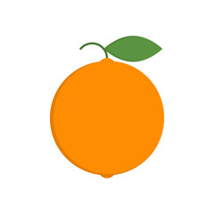Orange fruit icon. Flat illustration of orange fruit vector icon.