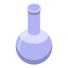 Chemical flask icon. Isometric of chemical flask vector icon for web design isolated on white background