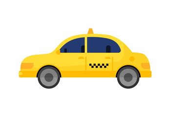 Obraz na płótnie Canvas Yellow taxi car illustration. Auto, lifestyle, travel. Transport concept. illustration can be used for topics like airport, travelling, city
