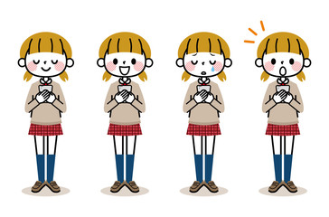 学生　女の子　スマホ　セット